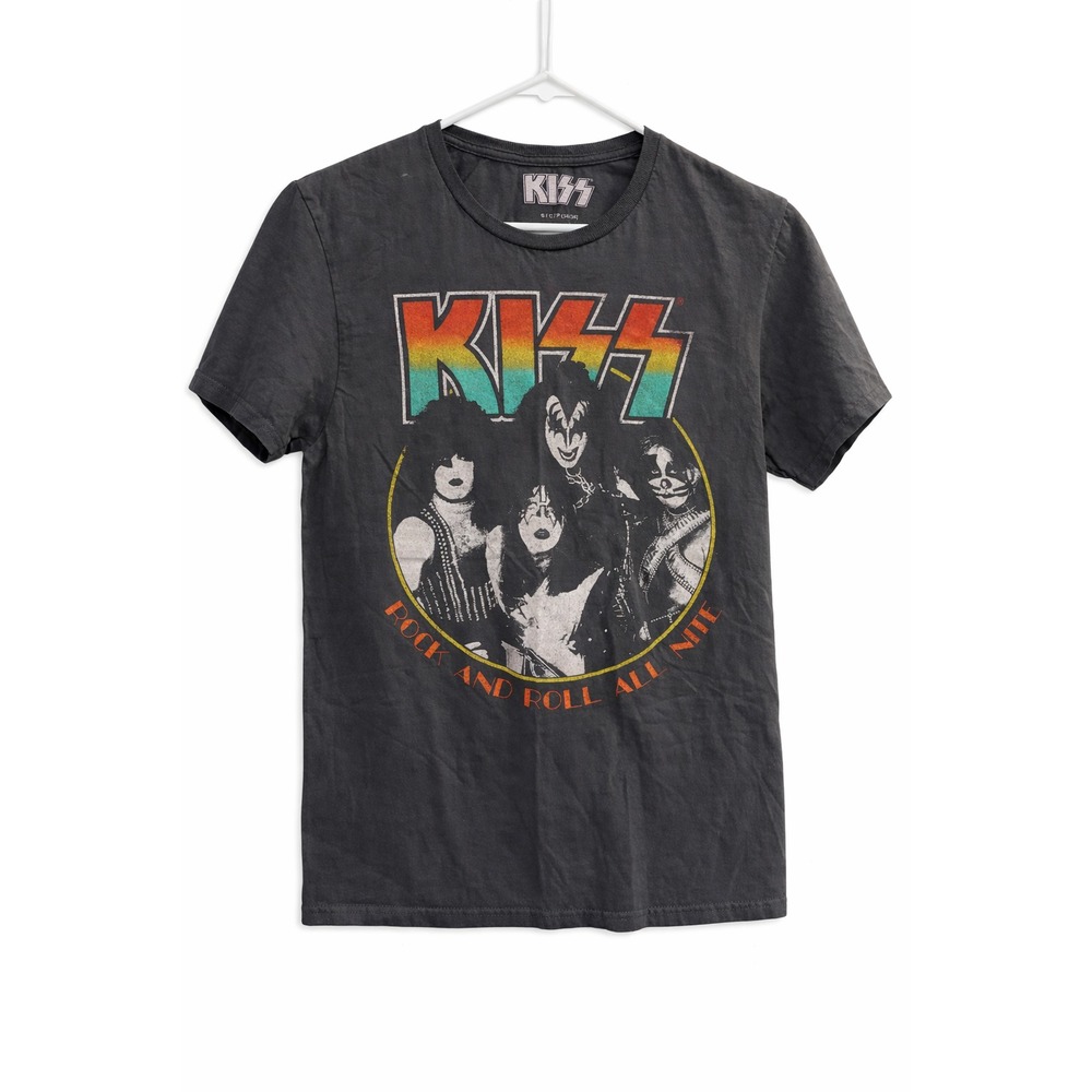 KISS Rock And Roll All Nite T Shirt Mens Small Graphic Band Tee‎ Short Sleeve